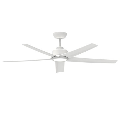 TALOYA 52 in. LED Indoor White Ceiling Fan with Light and Remote, Reversible DC Motor, 5 Blades and 3 CCT Light Kit