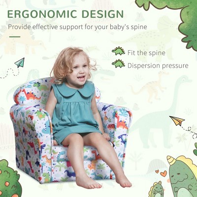 Vynxaria Dinosaur Design Kid's Sofa Chair with Thick Padding for Toddlers