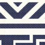 blue, white geometric wall