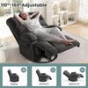 Lirago Swivel Rocking Recliner Sofa for Adults-Gray Fabric with Adjustable Recline Positions - 2 of 4