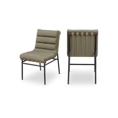 Meridian Furniture,Burke  Vegan Leather Dining Chair, Set of 2