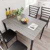 5-Piece Kitchen Dining Room Table Chair Set for Small Space, Indoor Modern Dinette Set for 4, Square Dinner Table Set for Dinette, Breakfast - 2 of 4