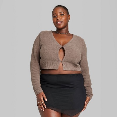 plus size taupe sweater