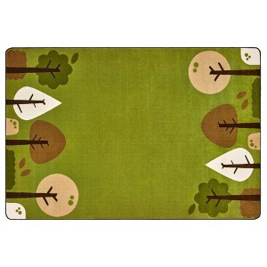 Carpets for Kids KIDSoft Tranquil Trees Classroom Green Rug, Rectangle - 1 of 4