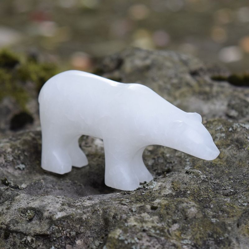 Studiostone Creative Polar Bear Alabaster Carving Kit, 4 of 6
