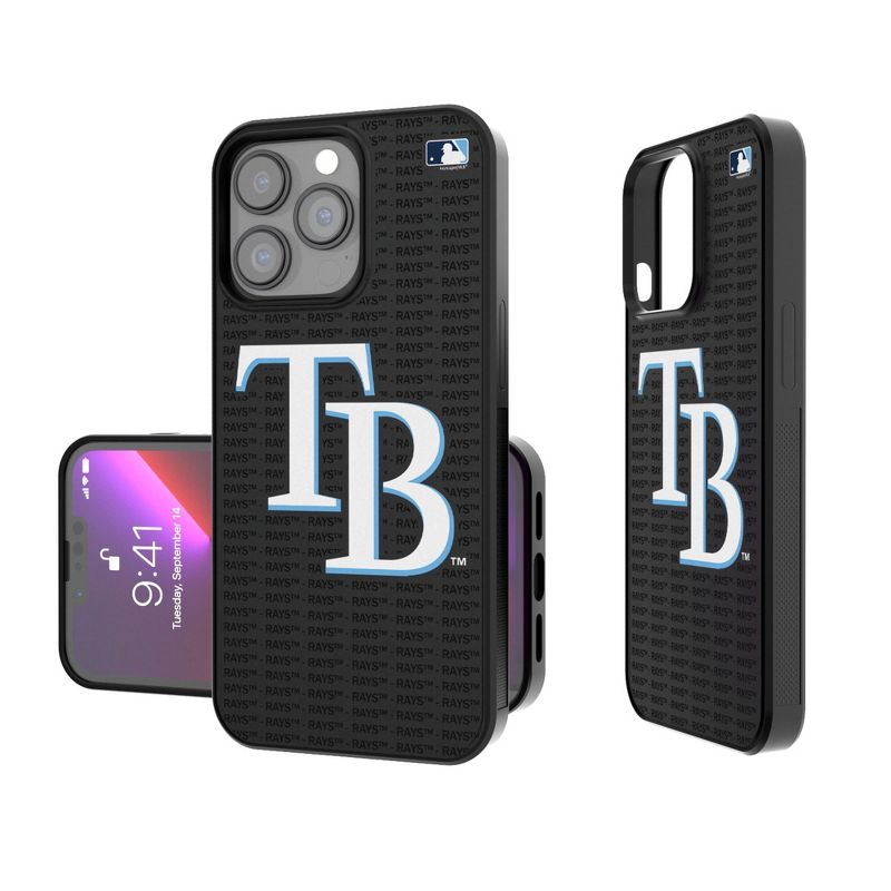 Keyscaper Tampa Bay Rays Text Backdrop Bump Phone Case, 1 of 7