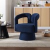 CAVINAS 360 Degree Swivel Chairs, Cuddle Barrel Chair, Accent Chairs, Round Armchairs with Wide Upholstered, Fluffy Fabric Chair - 3 of 4