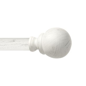 EXCLUSIVE HOME Sphere 1" Curtain Rod and Coordinating Finial Set - 1 of 3
