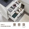 18" Farmhouse Nightstand with Charging Station, End Table with 2 Drawers Storage for Bedroom, Living Room - 4 of 4