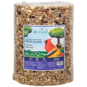 JCS Wildlife No Mess, No Waste Fruit Blend Premium Bird Seed Large Cylinder, 4.5 lb - 1 of 4