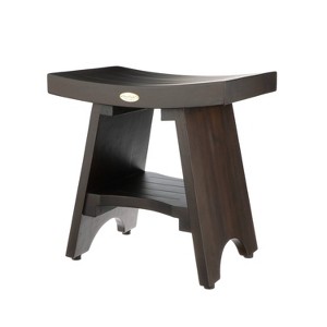 18" Serenity DT101 Wide Teak Wood Shower Bench with Shelf - DecoTeak: Rectangle, Non-Upholstered, 250lb Capacity - 1 of 4