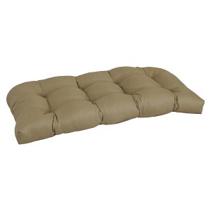 Blazing Needles, 42-inch by 19-inch U-Shaped Premium Outdoor Tufted Settee/Bench Cushion - 1 of 2