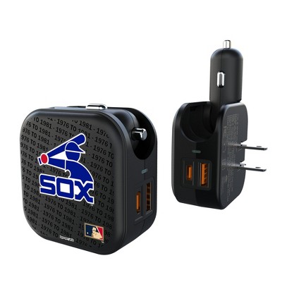 MLB Cooperstown Central Teams Text Backdrop 18-Watt 2 in 1 USB A/C Charger