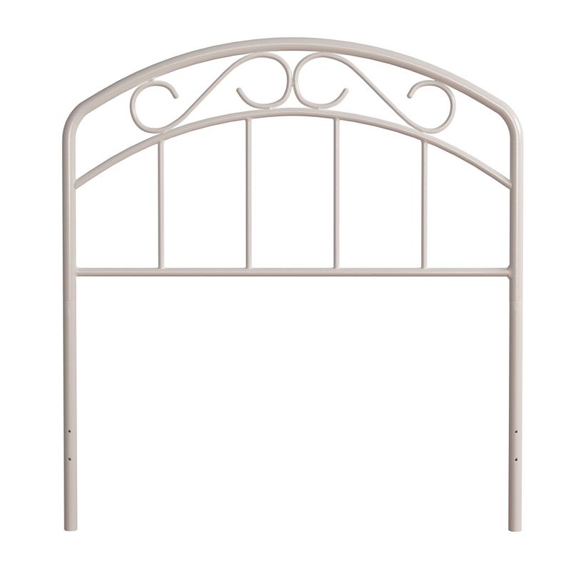 Jolie Metal Headboard with Arched Scroll Design White - Hillsdale Furniture , 1 of 8