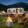 19.5" Smokeless Fire Pit, Portable Outdoor Firepit, Wood Burning Fireplaces, Low Smoke Bonfire for Camping, Patio and Outside - 2 of 4