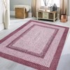 Washable Area Rug, Vintage Accent Rug, Braided Print Carpet, Low Pile Non-Shedding Kitchen Rugs with Non Slip Backing, Foldable Rug - 4 of 4