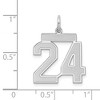 Black Bow Jewelry Sterling Silver, Jersey Collection, Medium Number 24 Pendant - 4 of 4