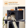 Feandrea Cat Tree, Cat Tower with 2 Cat Caves, Hammock, 61 Inches, Cat Activity Center with Scratching Posts and Board, Smoky Gray - 3 of 4