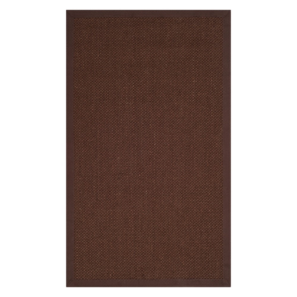 3'x5' Solid Loomed Accent Rug Chocolate/Dark Brown - Safavieh