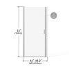 APRILSOUL Pivot Shower Door, 1/4 inch Thick Tempered Glass Swing Shower Door in Finish, Semi-Frameless Design - 4 of 4