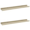 Wall Shelf Set of 2 White and Sonoma Oak MDF 23.6in long - 2 of 4