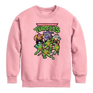Boys' - Teenage Mutant Ninja Turtles - Pixel Gaming Group Graphic Long Sleeve Fleece Sweatshirt - 1 of 4