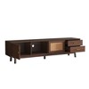 GlasFlength TV Stands and Consoles, Stylish Entertainment Center for Living Rooms, Modern Designs for Classic Interiors, Brown,70.87”*15.35”*18.11" - 3 of 4