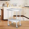 Stainless Steel Storage Table with Gloves, Cloth, Full Stainless Steel Work Table, Heavy Duty Durable Metal Storage, Food Prep Table - 3 of 4