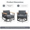 Outdoor Swivel Rocker Patio Chairs High Back Wicker Patio Furniture - 2 of 4