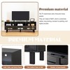 TV Stand For 60-69 Inch TV , American Country Style TV Lockers With Glass Door Panel, Metal Handles, Birch Legs & 3 Flip Drawers, Media Console Table - 3 of 4