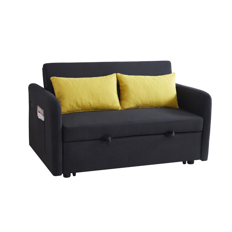 55.5" Pull Out Sleeper Sofa with USB Charge-ModernLuxe, 5 of 11