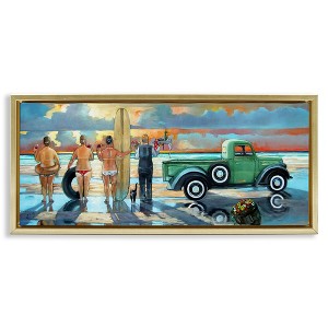 Stupell Industries Butler Serving Beach Girls Scene, 25" x 11" - 1 of 4