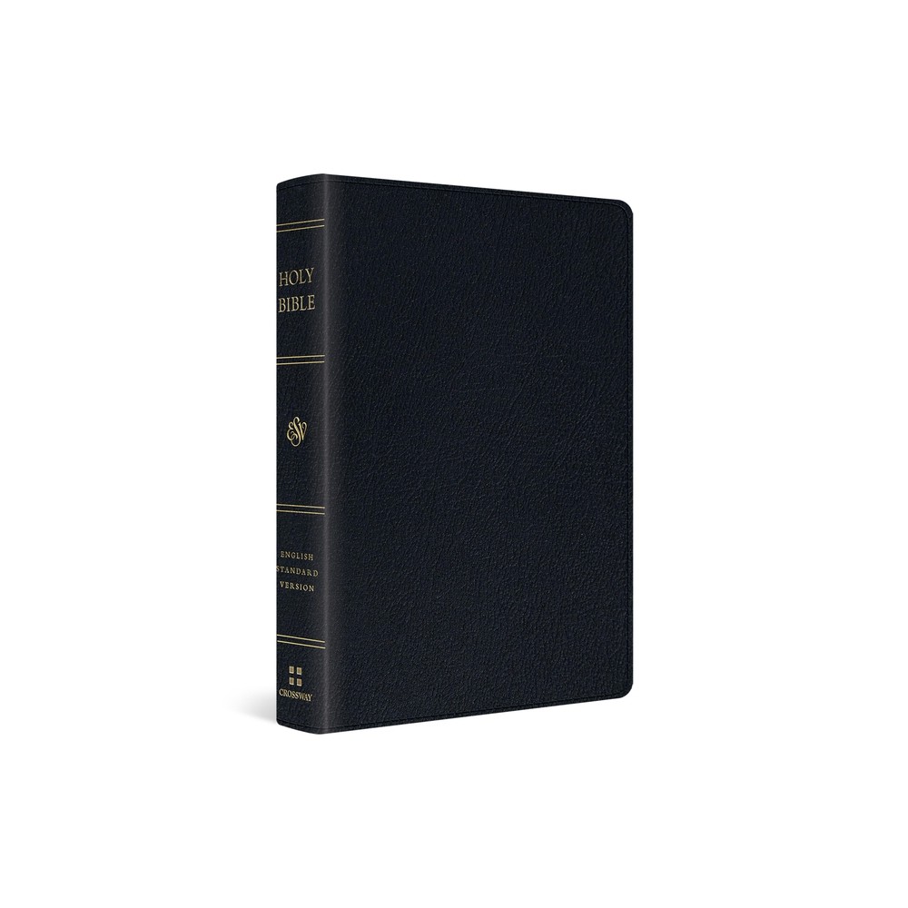 ESV Personal Size Reference Bible, Red Letter (Genuine Leather, Black) - by Esv Bibles (Leather Bound)
