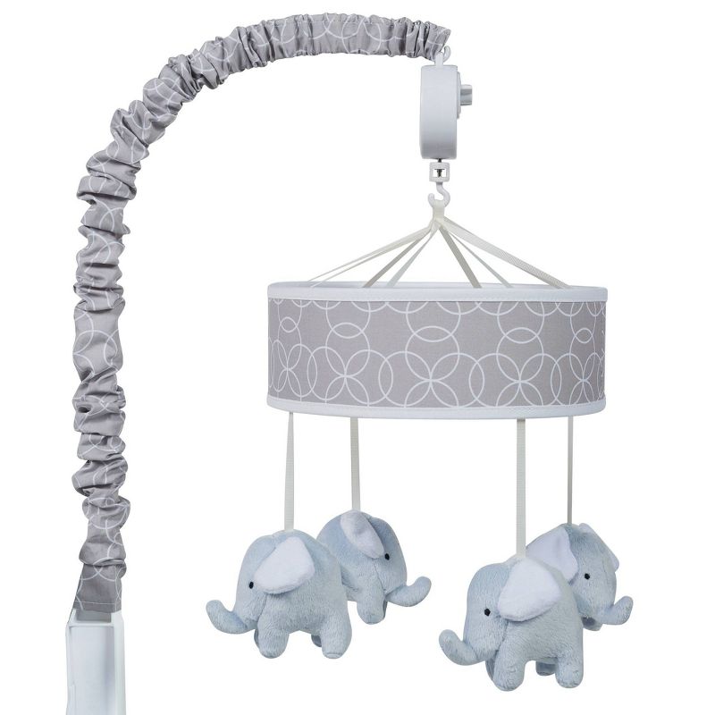 Trend Lab Gray Circles with Elephants Crib Mobile, 1 of 7
