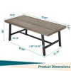 COZONY Large Rustic Dining Table for 6-8 People - Industrial Rectangle Wood Kitchen Table with Metal Legs, No Chairs - 3 of 4