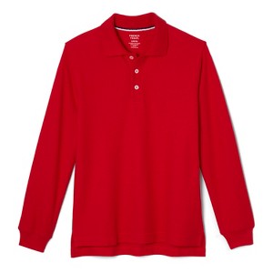 French Toast School Uniform Co-Ed Long Sleeve Pique Polo - 1 of 3