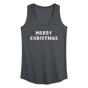 Women's - Winnie the Pooh - Merry Christmas Characters Graphic Racerback Tank - 1 of 4