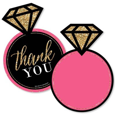 Big Dot Of Happiness Bride Squad - Shaped Thank You Cards - Rose Gold Bridal  Shower Bachelorette Party Thank You Note Cards With Envelopes - Set Of 12 :  Target