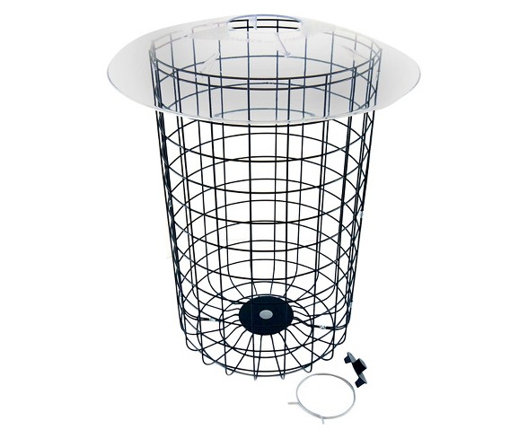 Droll Yankees Dome Cage Bird Feeder Guards - Sliver
