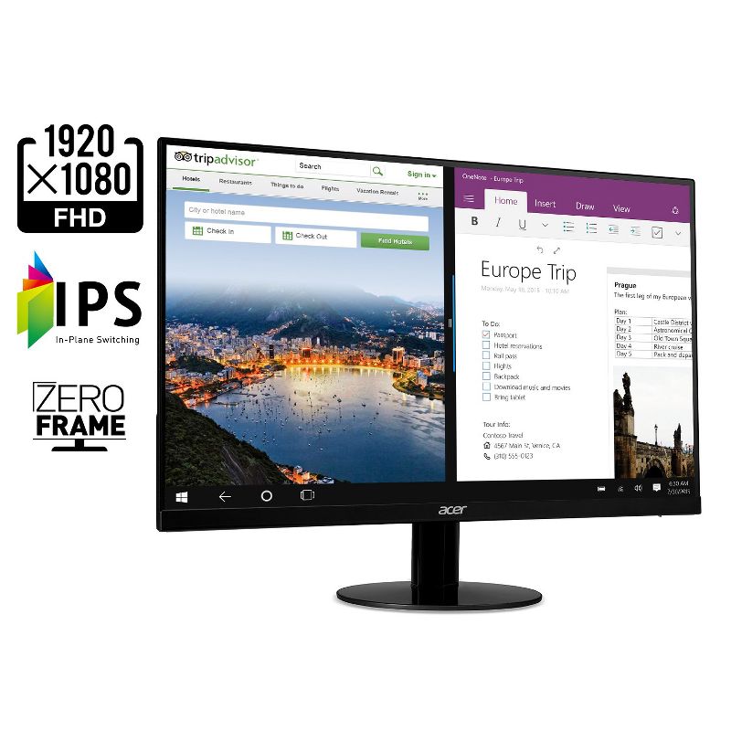 Acer SB220Q 21.5" Widescreen Monitor Display Full HD (1920 x 1080) 75Hz 4 ms GTG - Manufacturer Refurbished, 3 of 6