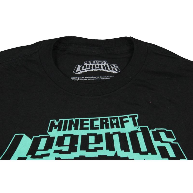 Minecraft Legends Big Boys' Friends And Allies Graphic Print T-Shirt Kids, 3 of 4