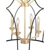 Progress Lighting, Landree Collection, 8-Light Foyer Fixture, Silver Ridge, Geometric Cage, Brushed Brass Inner Cluster - 4 of 4