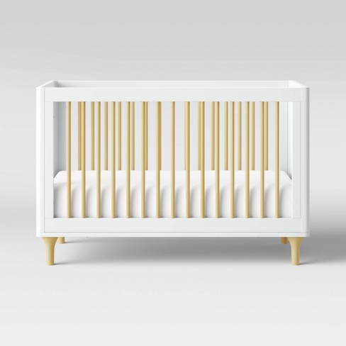 Babyletto Lolly 3 in 1 Convertible Crib With Toddler Rail White natural Target