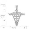 Black Bow Jewelry 14k White Gold Polished Caduceus Pendant - 4 of 4