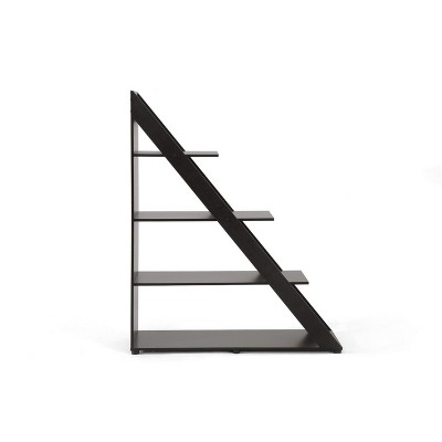 Psinta Dark Brown Modern Ladder Shelving Unit