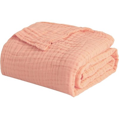 Attop All-Season Breathable Gauze Cotton Throw Blanket - 50"x70" Large Size, Soft Lightweight for Couch & Bed
