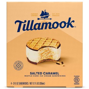 Tillamook Salted Caramel Ice Cream Sandwich - 12 fl oz/4ct - 1 of 4