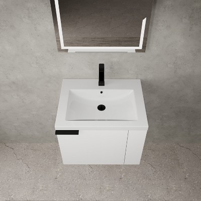 NicBex Bathroom Vanity with Sink ,Bathroom Sink Vanity with Storage Cabinets,24/30/48 inch Bathroom Sink Cabinet for Bathroom,Brown/White