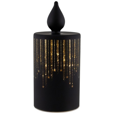 Northlight LED Lighted Glass Candle with Stars Christmas Decoration - 8" - Small - image 1 of 4