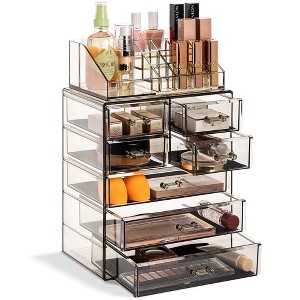 Sorbus Clear Cosmetic Makeup Organizer Case & Display - Spacious Design - Great for Dresser, Bathroom, Vanity & Countertop - 1 of 4